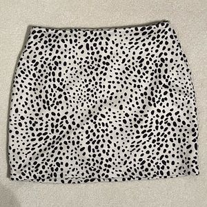 Altard state leopard velvet mini skirt, medium